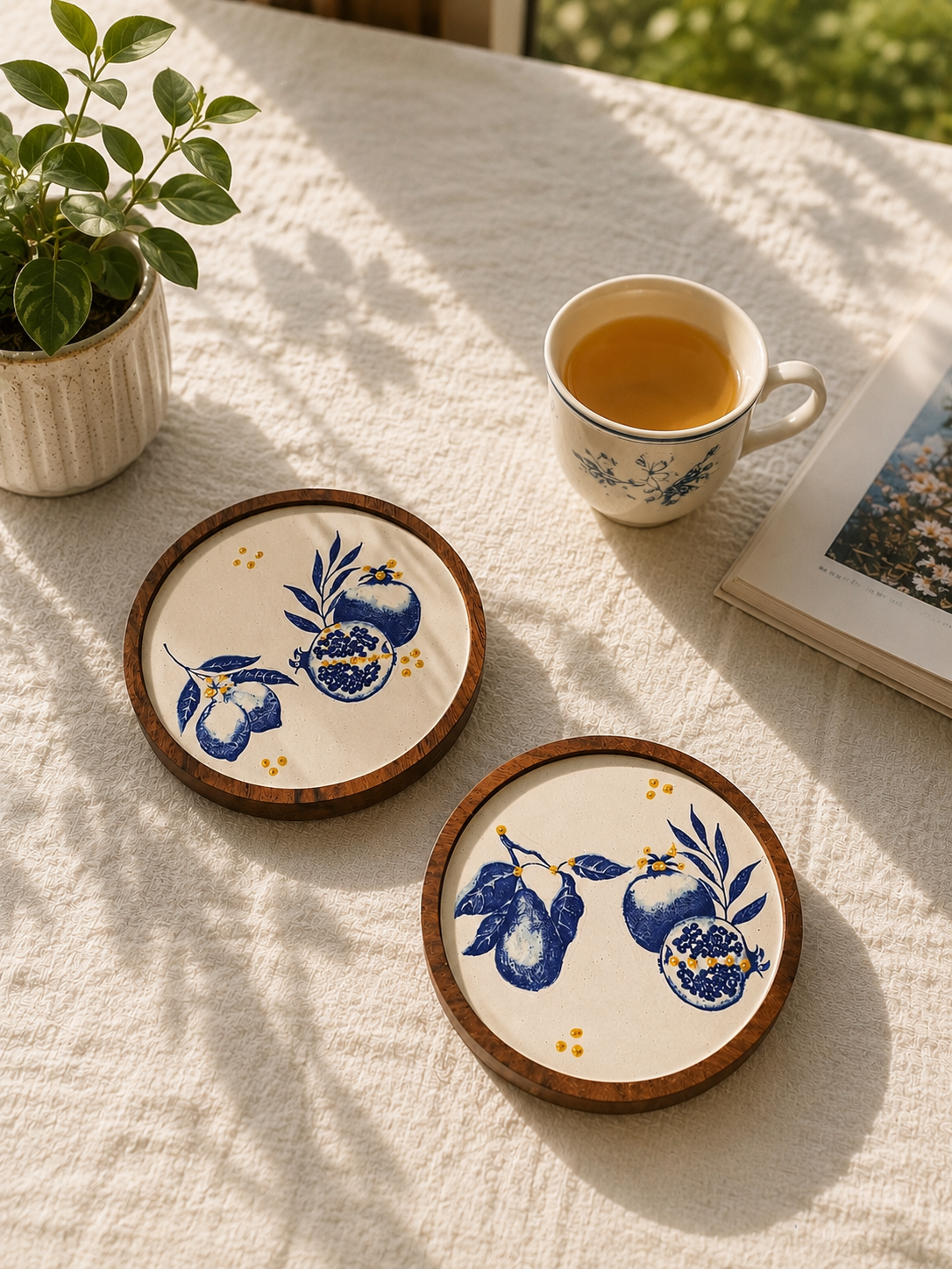 Blue Botanica Coasters