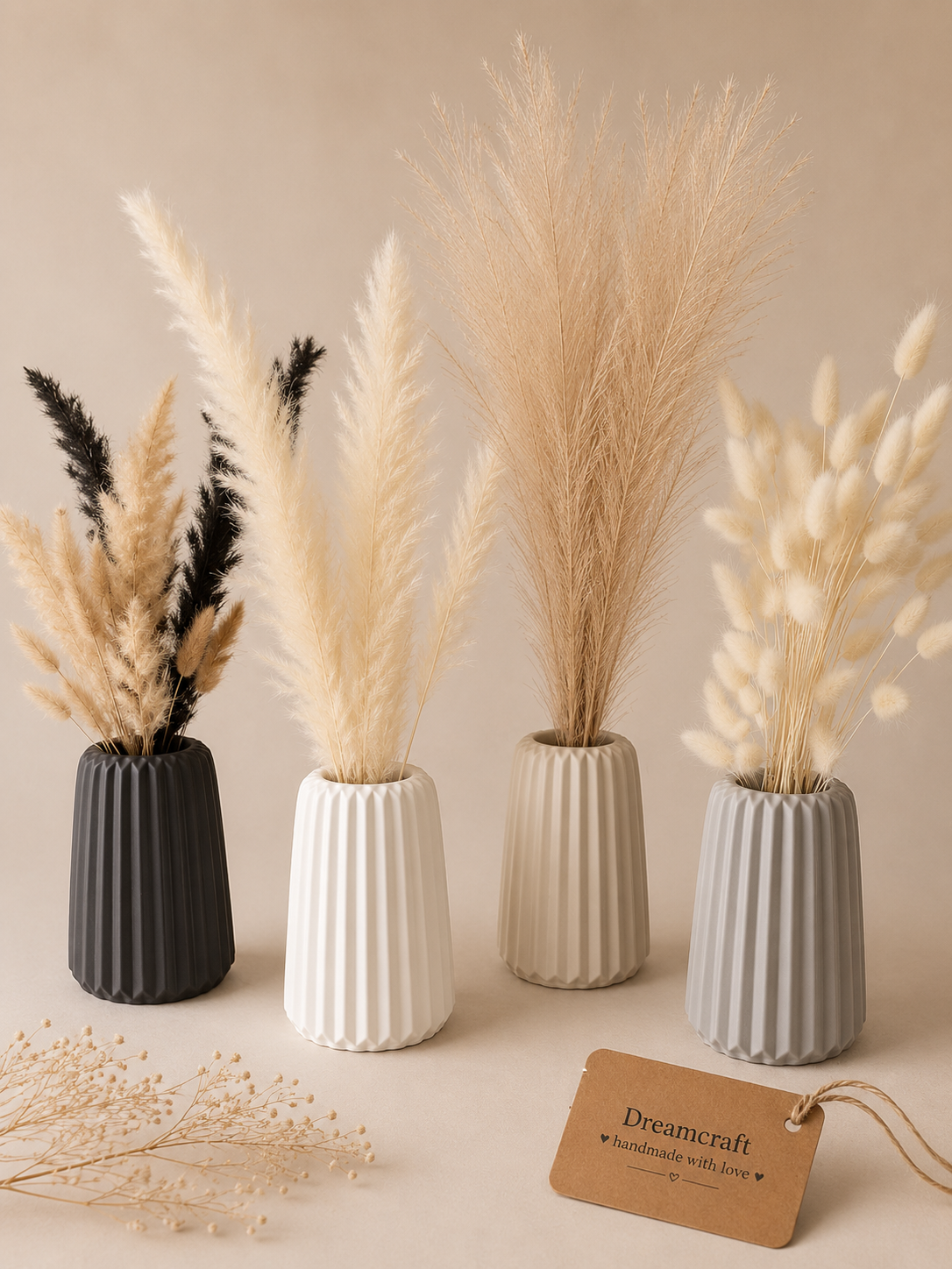 Ribbed Long Vase