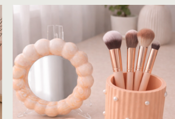 Mirror with tray Set